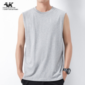 运动健身篮球砍袖 美式 背心男上衣 薄款 宽松坎肩男装 无袖 t恤男夏季