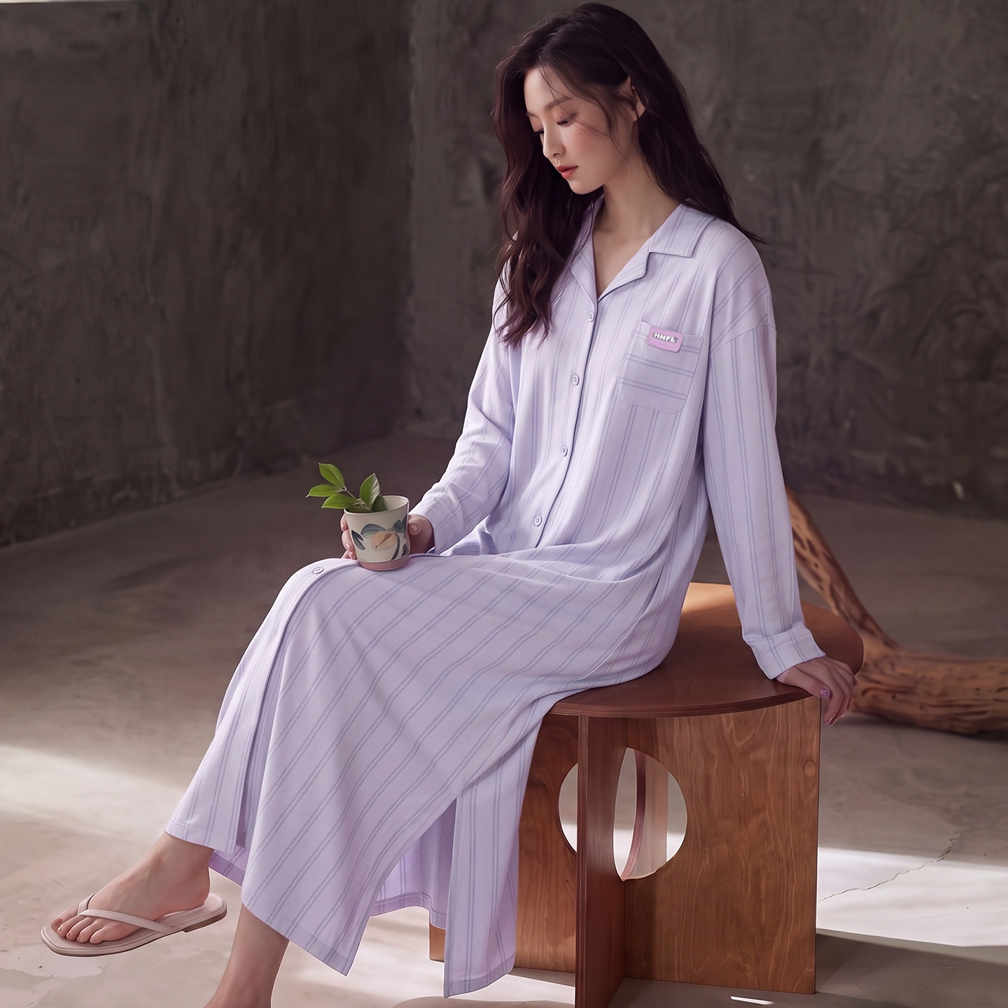 卡之恋纯棉女睡裙新款