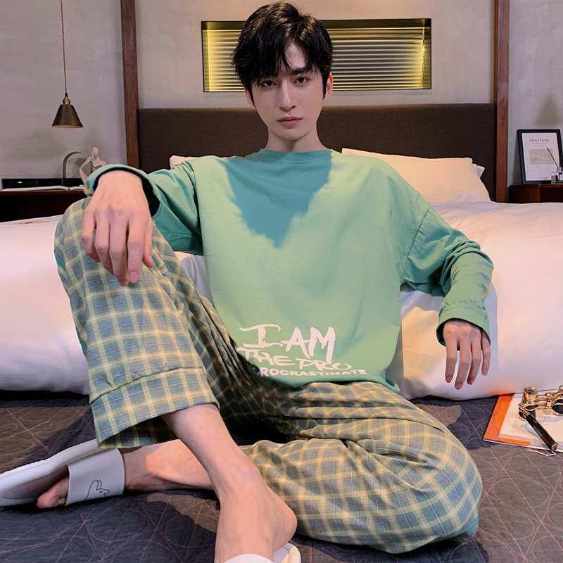 睡衣男款春秋纯棉长袖男士夏季2022新款男生青少年春夏家居服套装