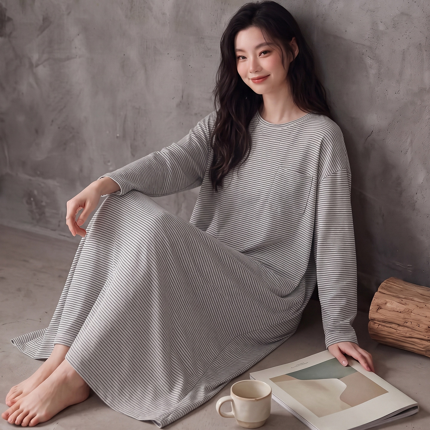 卡之恋纯棉女睡裙新款