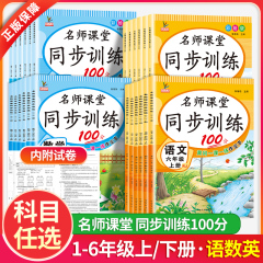 名师课堂同步训练语文数学英语一年级二年级三四五六年级上下册练习册人教版53天天练同步全套书辅导资料一课一练作业本配套练习题