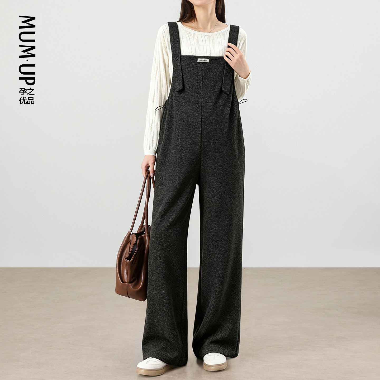【新品】孕妇背带裤女2026秋冬外穿宽松显瘦直筒裤子休闲孕妇裤秋