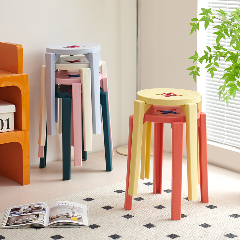 塑料凳子家用加厚可叠放餐凳