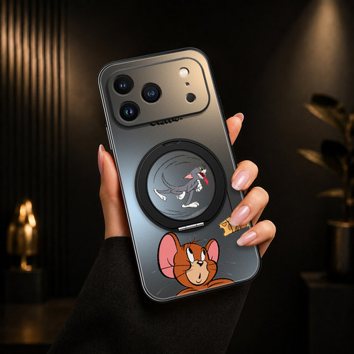 适用苹果17手机壳新款16pro/iphone15promax防摔14plus/13旋转支架12磁吸11个性x哑光7超薄汤姆杰瑞8plus男女