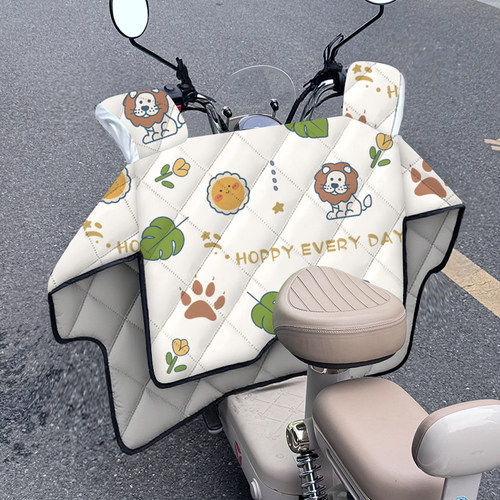 电动车挡风被四季通用双面防水冬