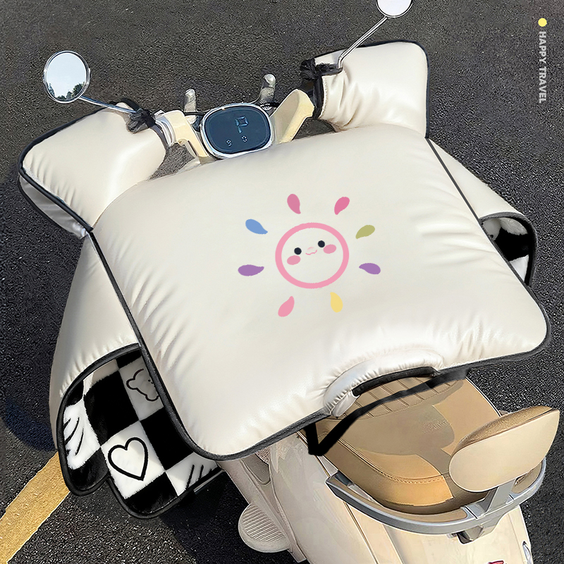 2025新款电动车挡风被冬季加绒加厚防水防寒电车电瓶车防风罩冬天