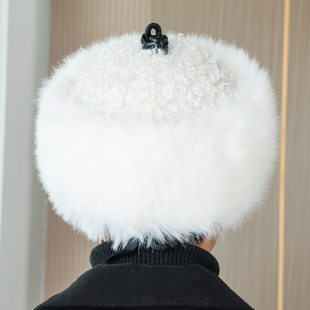 皇帝帽加厚地主帽乾隆帽子男贝勒爷仿狐狸毛帽子满族王爷帽蒙古帽