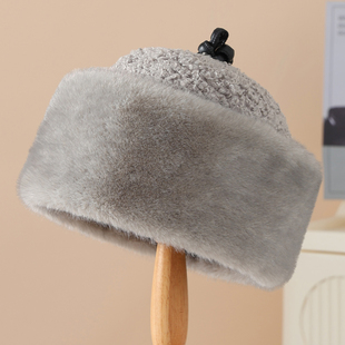 仿貂皮帽子男王爷帽贝勒爷帽仿羊毛保暖水貂毛冬季皇帝蒙古皮草帽