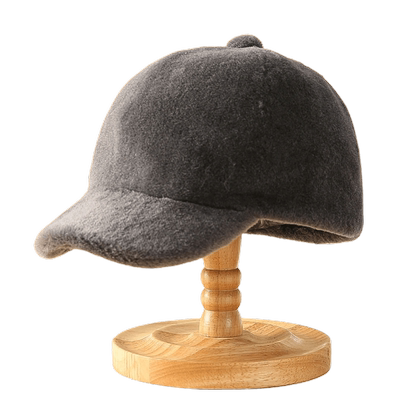帽子羊剪绒鸭舌帽保暖羊毛棒球帽