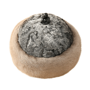 水貂皇帝帽加厚地主帽乾隆帽子贝勒爷貂皮帽满族帽王爷帽蒙古帽子