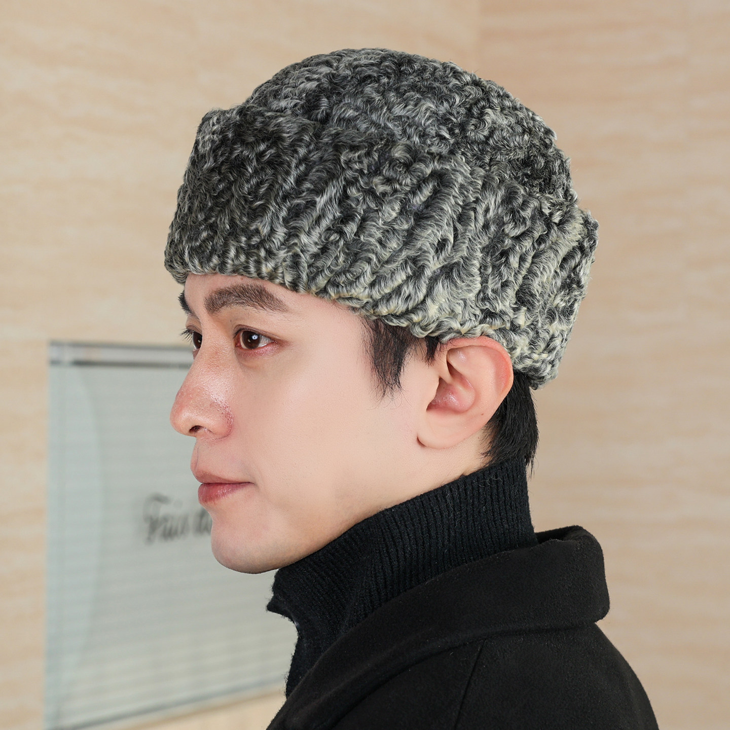 卡拉库斯瓦卡拉羊羔羊皮帽子男女冬季保暖圆顶蒙古帽皮草帽新疆帽