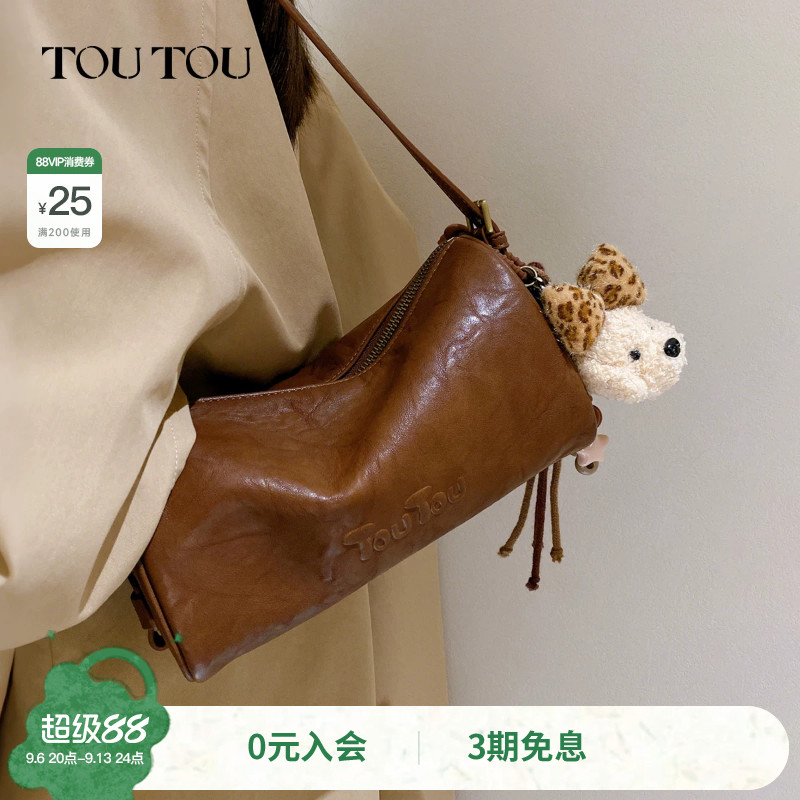 TOUTOU小狗圆筒包手提单肩斜挎包图片
