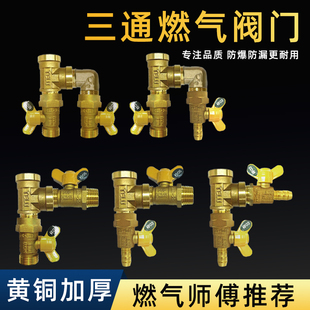 燃氣熱水器煤氣灶壁掛爐閥門銅管件天然氣防止泄漏家用安全閥套裝