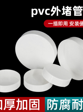 PVC排水管配件管堵盖帽封口外套堵头50/75/110/160下水管配件套装