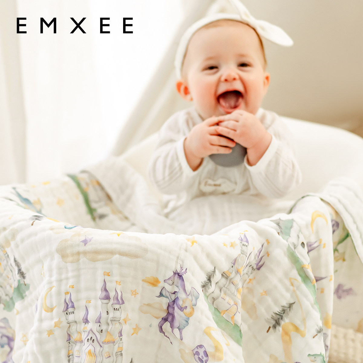 【交个朋友年货节】嫚熙婴儿纱布浴巾宝宝婴儿,婴童用品,浴巾,淘宝优惠券,粉丝福利购,淘宝优惠卷