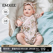 嫚熙果果衣婴儿连体衣纱罗夏季 宝宝衣服新生儿爬服和尚服 薄款