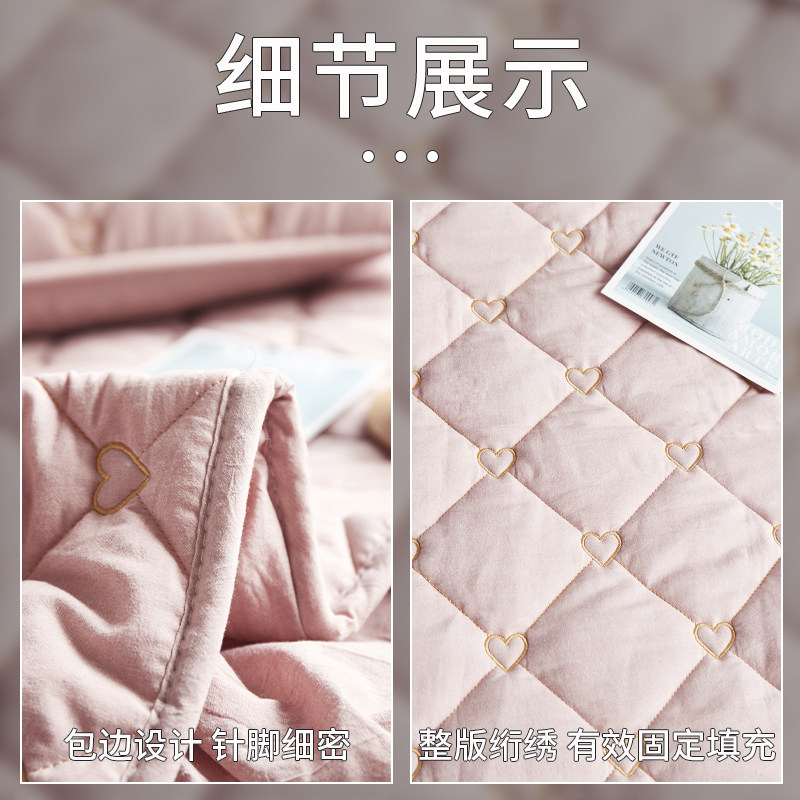 纯棉水洗棉加厚夹棉床笠全棉单件绣花床罩夏季席梦思床垫保护套罩,床上用品,床笠,淘宝优惠券,粉丝福利购,淘宝优惠卷