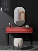 欧集家居意式 极简梳妆台现代简约设计北欧轻奢电脑桌卧室化妆书桌