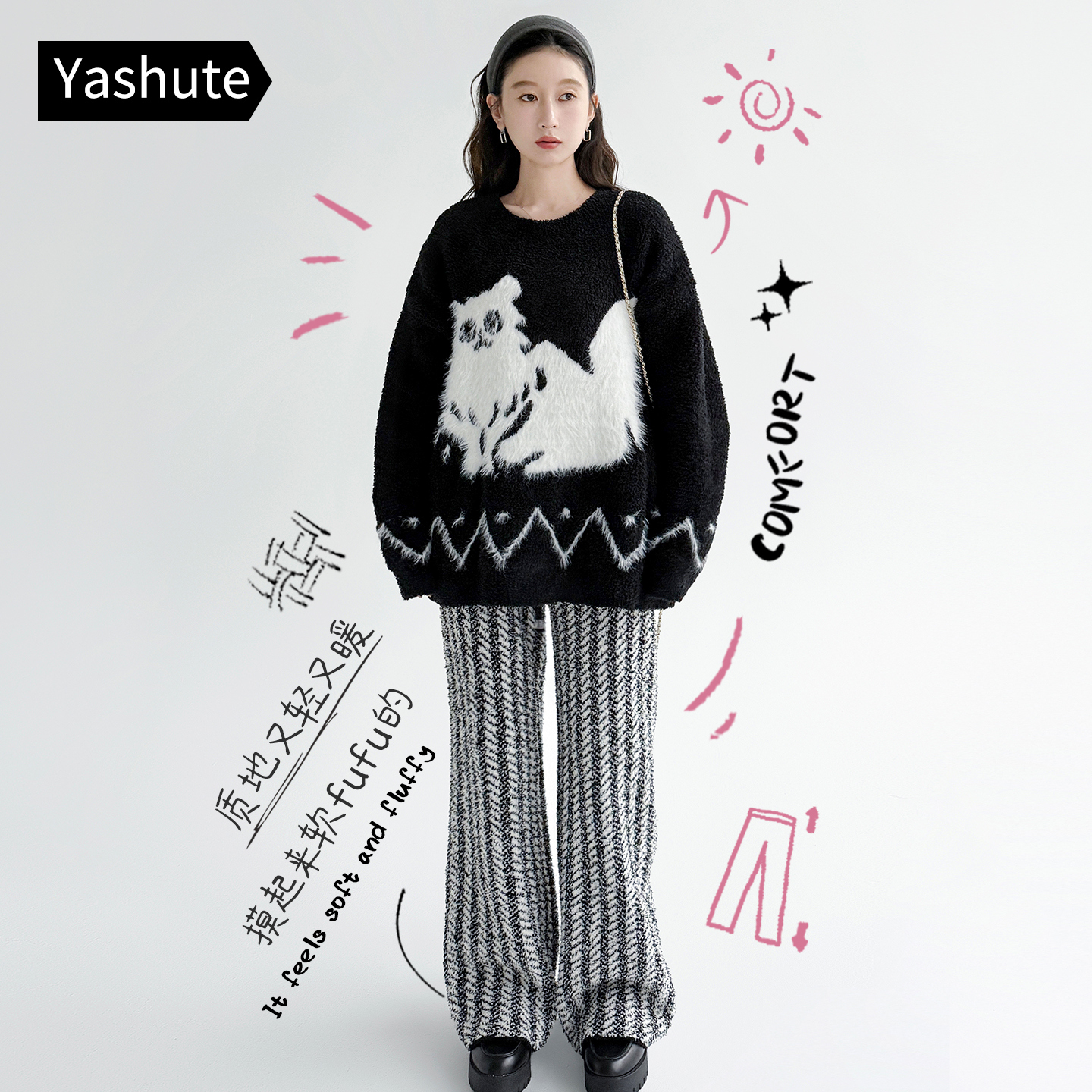 睡衣秋冬女款半边绒可外穿家居服