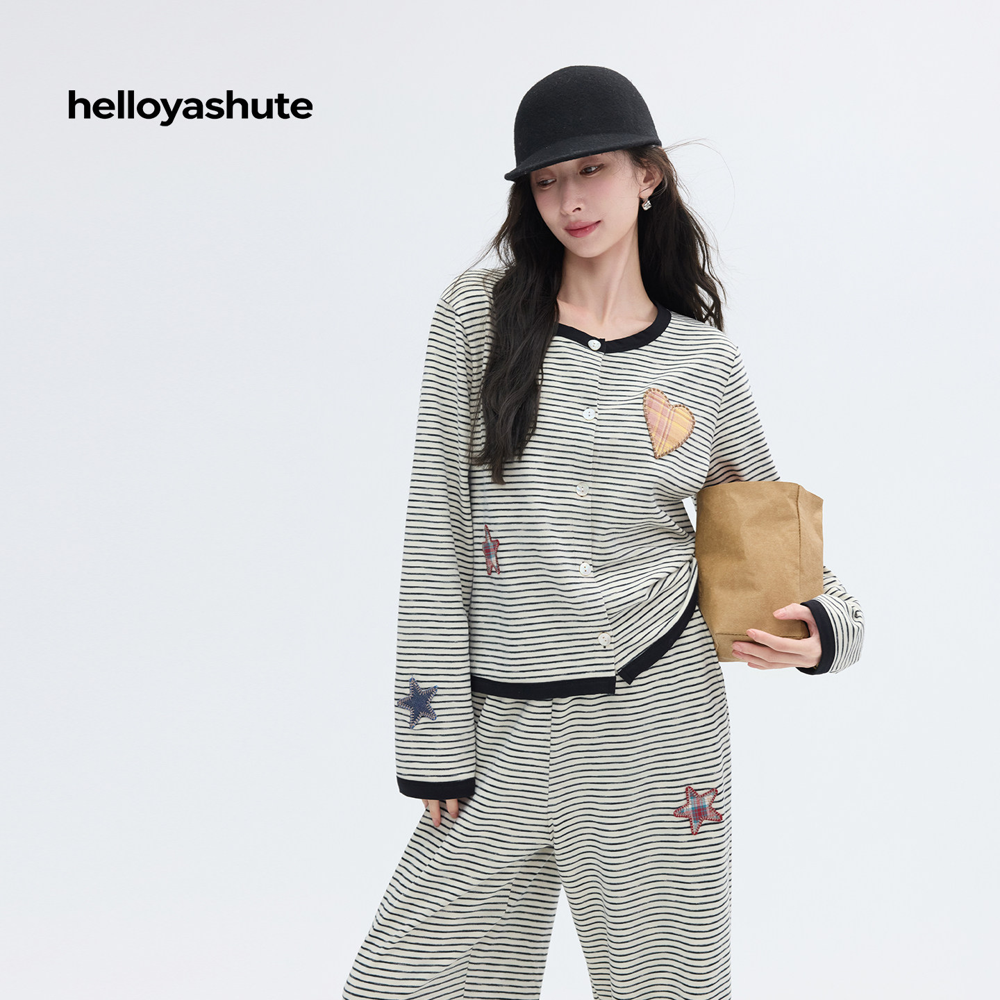 睡衣女春秋可外穿带胸垫家居服图片