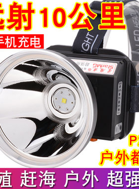 P200强光灯充电超亮头戴式手电筒