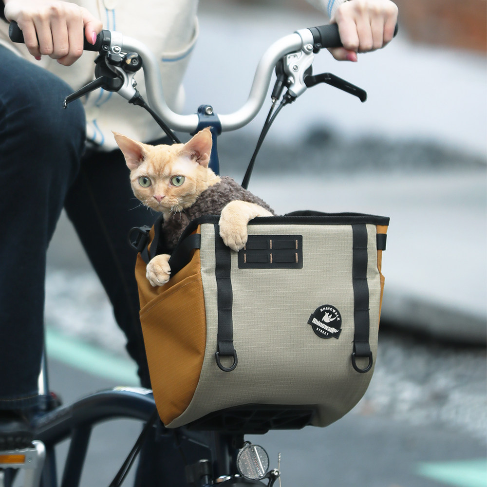 犀牛小布车头包折叠车车前包收纳包前置挂包菜篮车筐包宠物猪鼻包