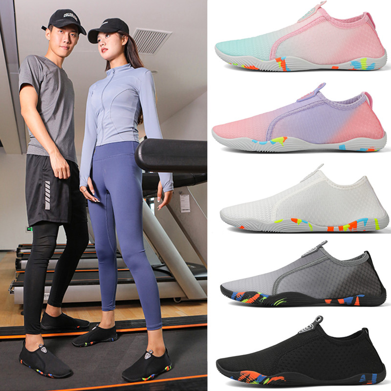 室内健身鞋男女有氧运动鞋静音跳操瑜伽跳绳鞋深蹲硬拉跑步机专用