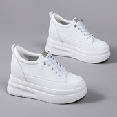 隐形内增高女鞋 加绒小白鞋 超火百搭松糕鞋 小个子10CM增高厚底冬季