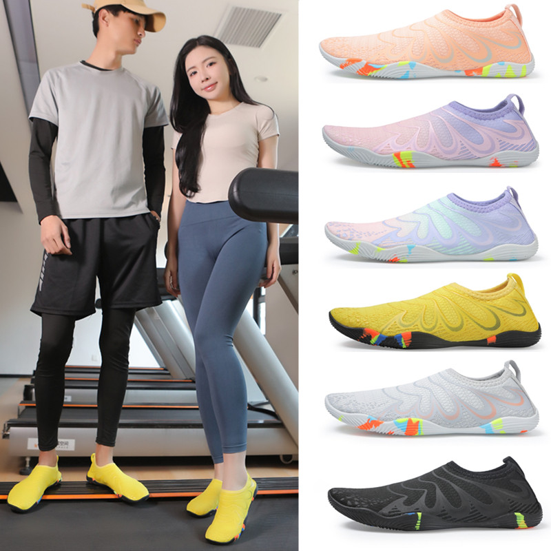 室内健身鞋女防滑静音软底瑜伽跳操跳绳鞋深蹲跑步机专用运动鞋男