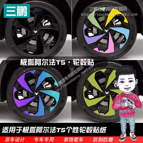 极狐阿尔法T5轮毂贴纸外观改装