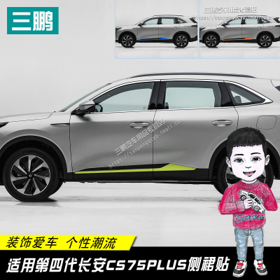 三鹏车贴第四代CS75plus侧裙贴