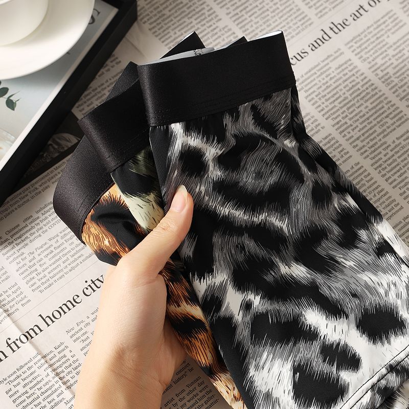 豹纹冰丝男士内裤2025新款