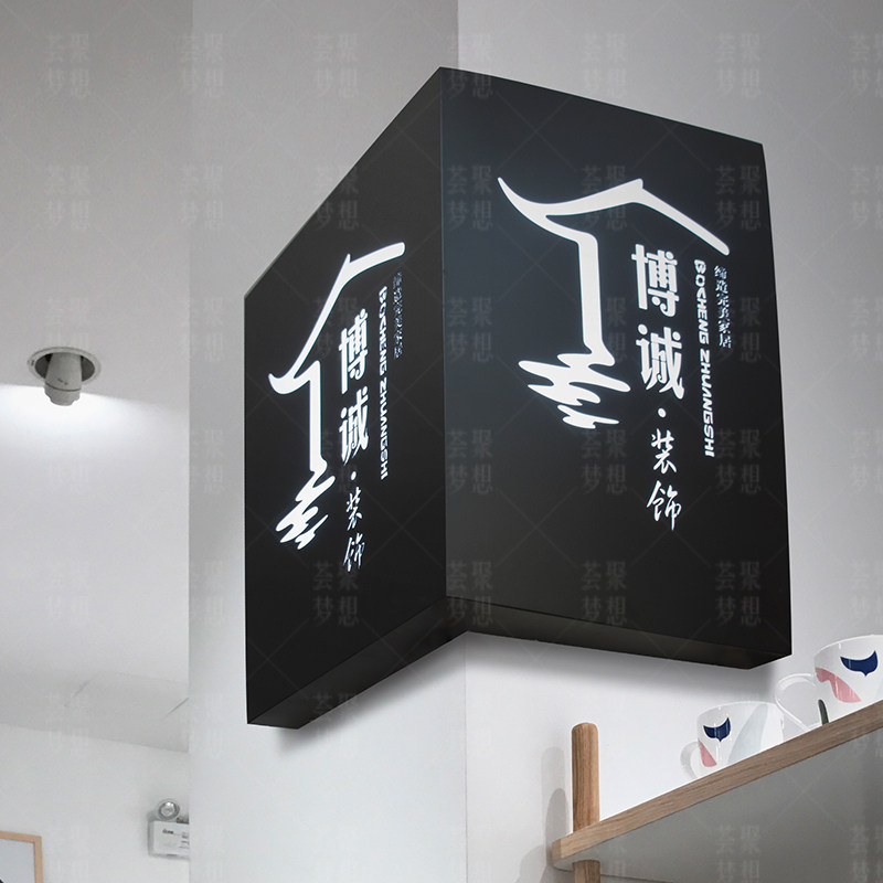 拐角led双面创意定制广告灯箱