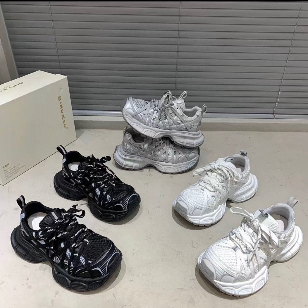 真皮老爹鞋女2025新款厚底透气