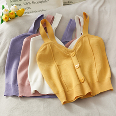 Young girl's love suspender waistcoat slim knit waistcoat