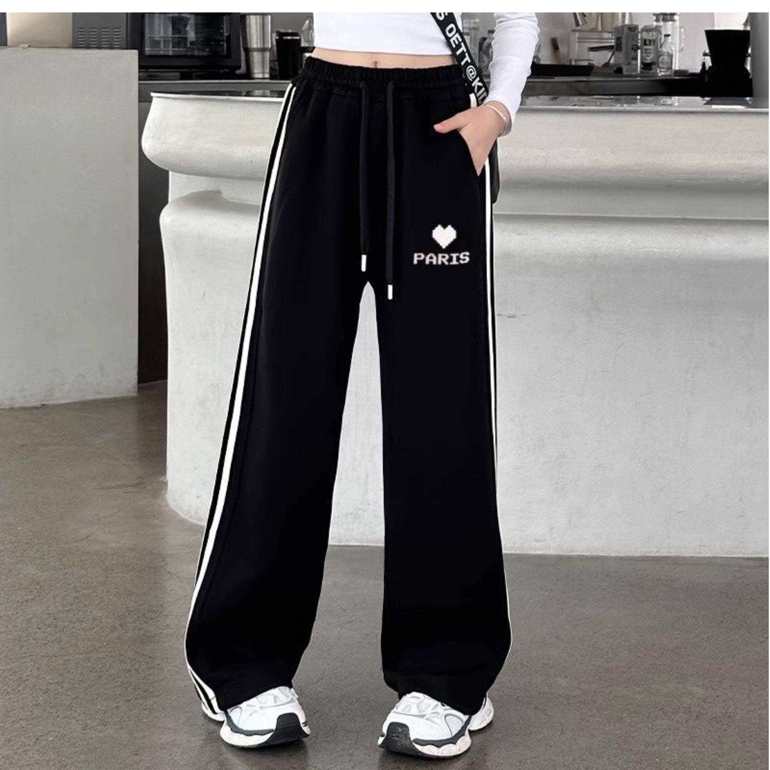 女童裤子春秋新款大童黑色华棉运动裤儿童秋装女孩炸街洋气阔腿裤,童装/婴儿装/亲子装,裤子,淘宝优惠券,粉丝福利购,淘宝优惠卷