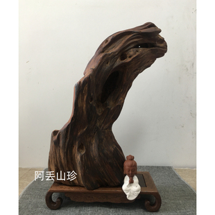 广西金秀高油性根雕原木造型摆件土老黑料 薄荷味 8沉79久香包邮