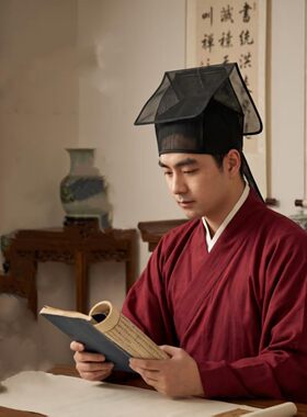 明代四方平定巾飘飘巾书生帽
