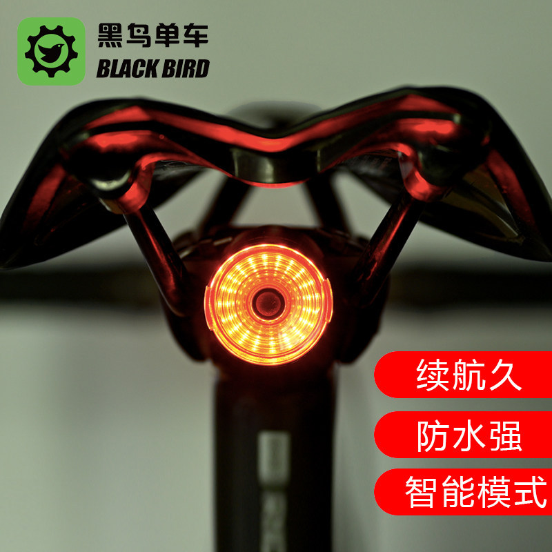 RL1黑鸟（Blackbird）智能尾灯防水长续航智能感应刹车灯usb充电