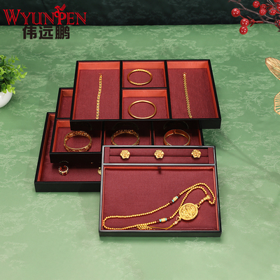 珠宝展示托盘老铺黄金手镯手串
