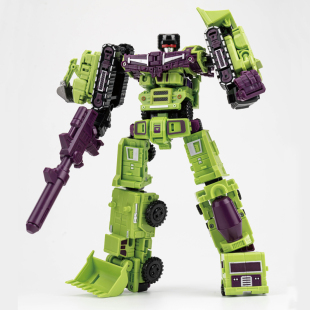 星将ST10大力神变形玩具儿童 G1工程车模型男孩 六合体金刚机器人