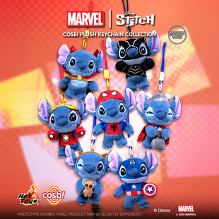 现货Hot Toys漫威史迪奇COSBI毛绒挂件盲盒史迪仔cos迷你人偶礼物