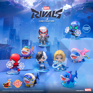 现货Hot Toys漫威争锋COSBI盲盒陆行鲨杰夫蜘蛛侠万磁王迷你人偶