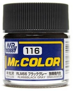 MR.HOBBY/郡仕 C116 RLM66黑灰色 10ml油性模型油漆