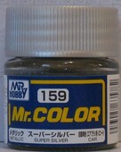 MR.HOBBY 10ml油性模型油漆 超级银色 郡仕 C159