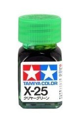TAMIYA/田宫 80025 X-25 透明绿色 10ml珐琅系油性模型油漆