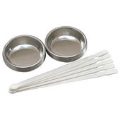 10只 旧货处理品 金属涂料皿 盖亚 5支 及调色棒 GAIA 套装