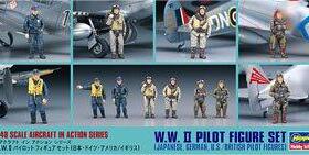 长谷川 36007/36107 二战时期战斗机飞行员组合  (1/48)