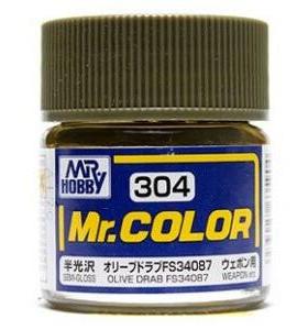 MR.HOBBY/郡仕 C304 FS34087橄榄绿色 10ml油性模型油漆