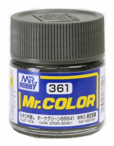 MR.HOBBY/郡仕 C361 二战英国战机中后期暗绿色 10ml油性模型油漆